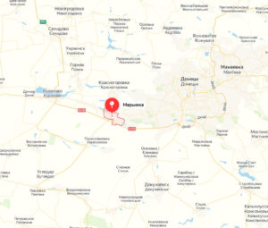 Марьинка Донецкая область на карте с улицами и домами