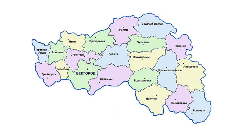Публичная карта белгородской. Белгородская область на карте.