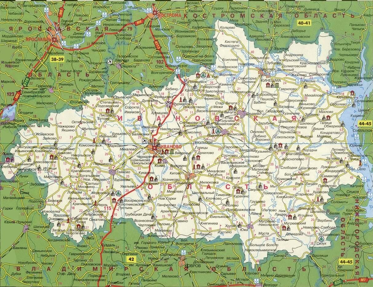 Карта г шуя ивановской области с улицами и домами подробно