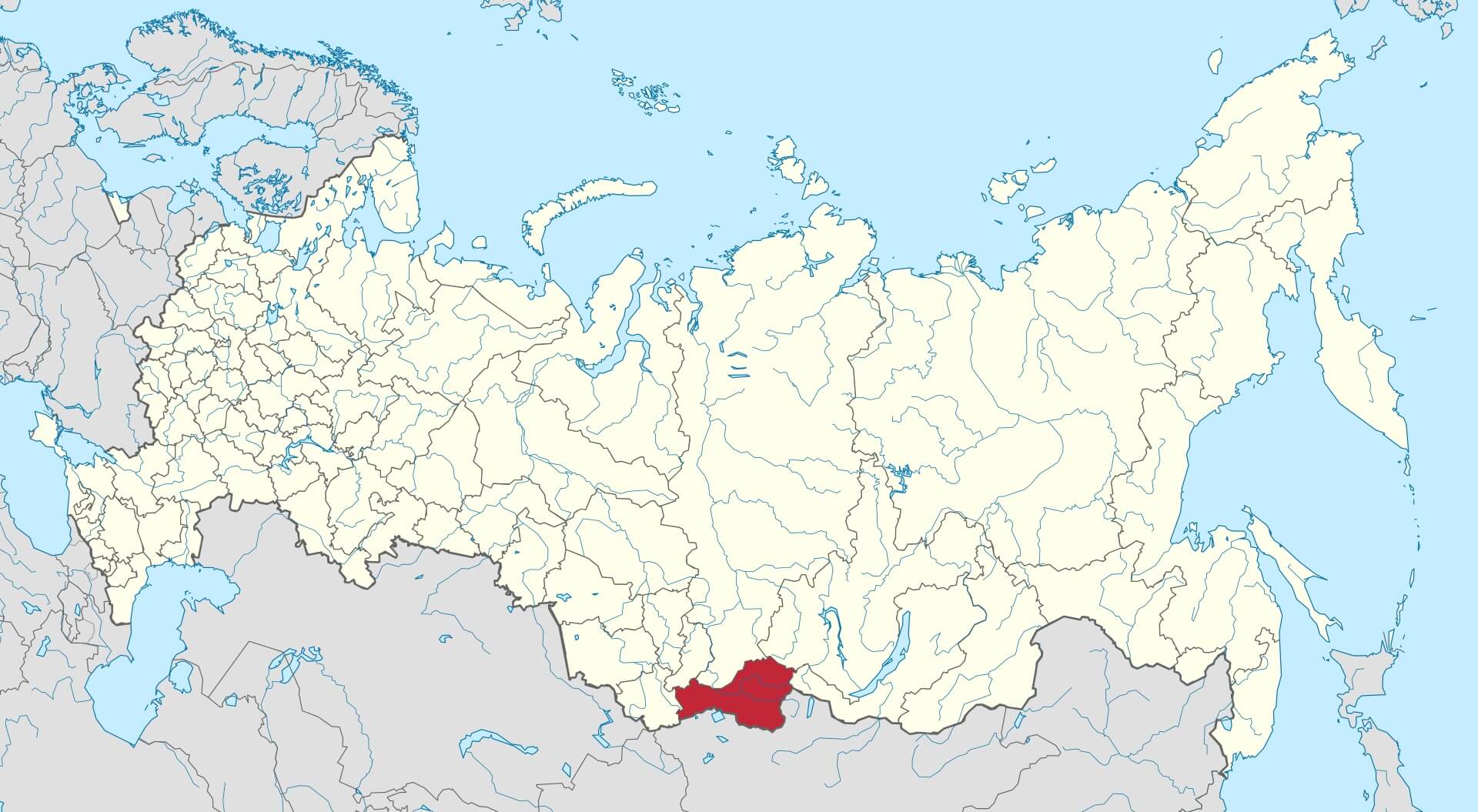 Республика Тыва на карте России: где находится, показать с районами,городами и столицей