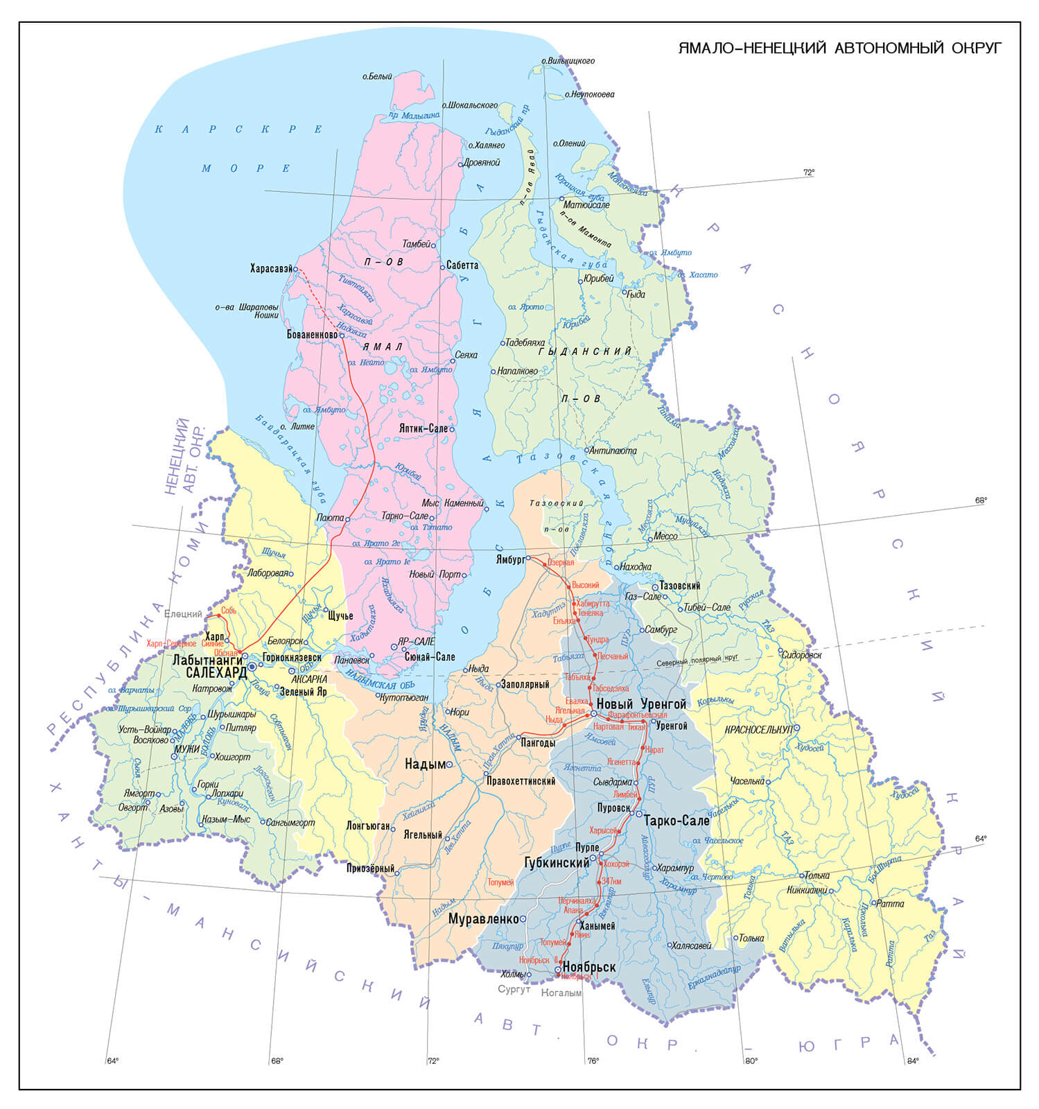 Салехард область карта