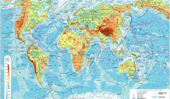 Физическая карта мира: как выглядит географическая карта с рельефом земли