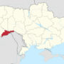Черновицкая область на карте Украины