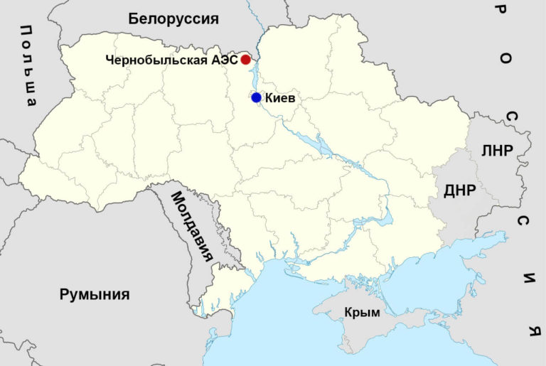 Карта поражения аэс. Зона поражения Чернобыльской АЭС.