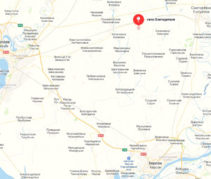 Село Благодатное Николаевская область на карте: где находится сельское поселение на Украине
