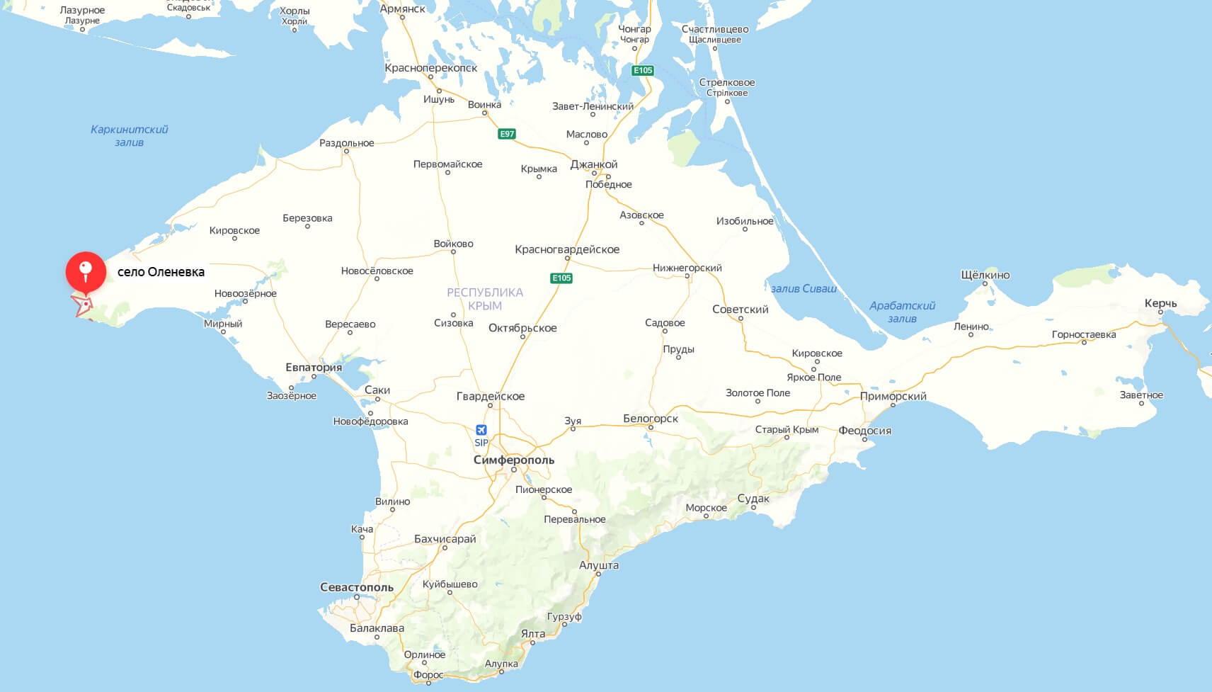 Карта белогорского района крыма подробная