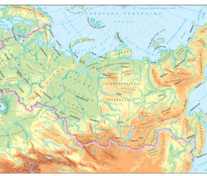 Физическая карта россии в хорошем качестве крупным