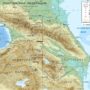 Кавказские горы на карте