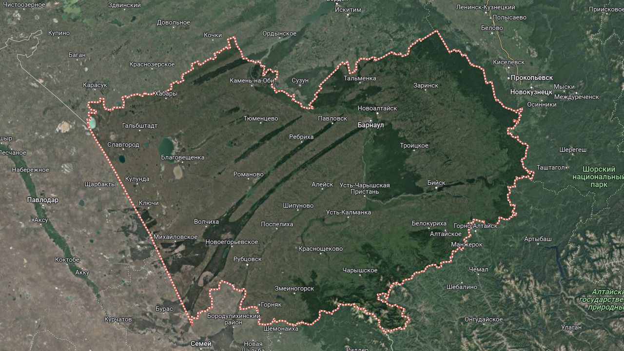 Алтайское карта спутник