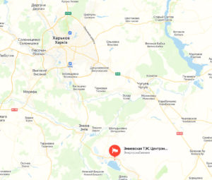 Змиевская ТЭС (ГРЭС) на карте: где находится на Украине